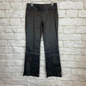 TRACY EVANS LIMITED Juniors Size 7 Dress Pants Black Sheen Pockets